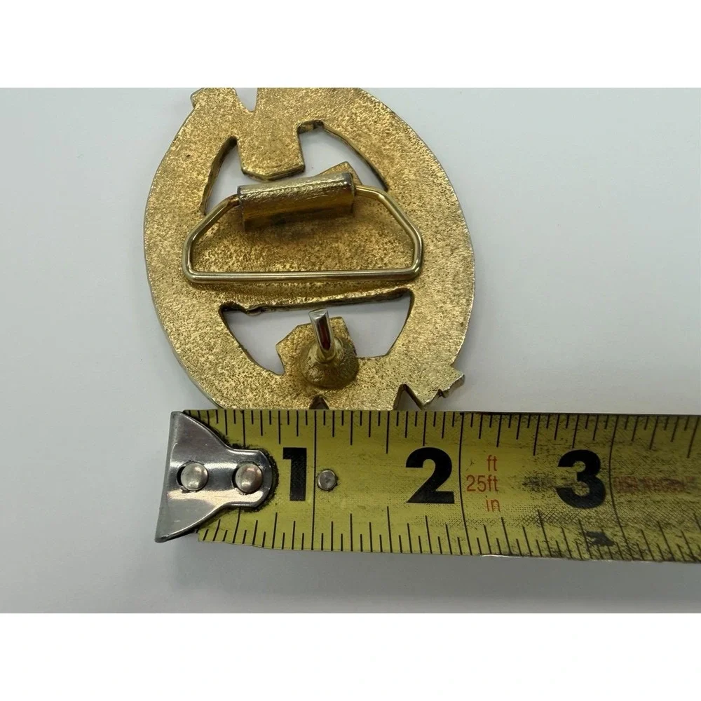 Lake Tahoe Nevada Brass Belt Buckle Gambling Dice Blackjack Vintage
